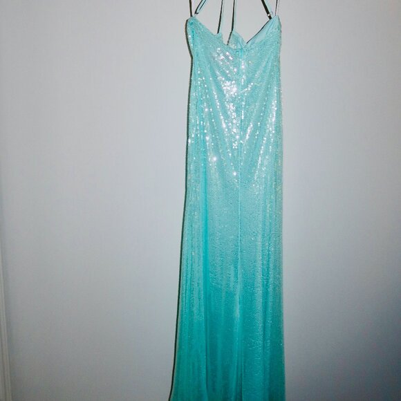 HELLO MOLLY Moment For Opulence Sequin Maxi Dress Blue - Picture 4 of 4